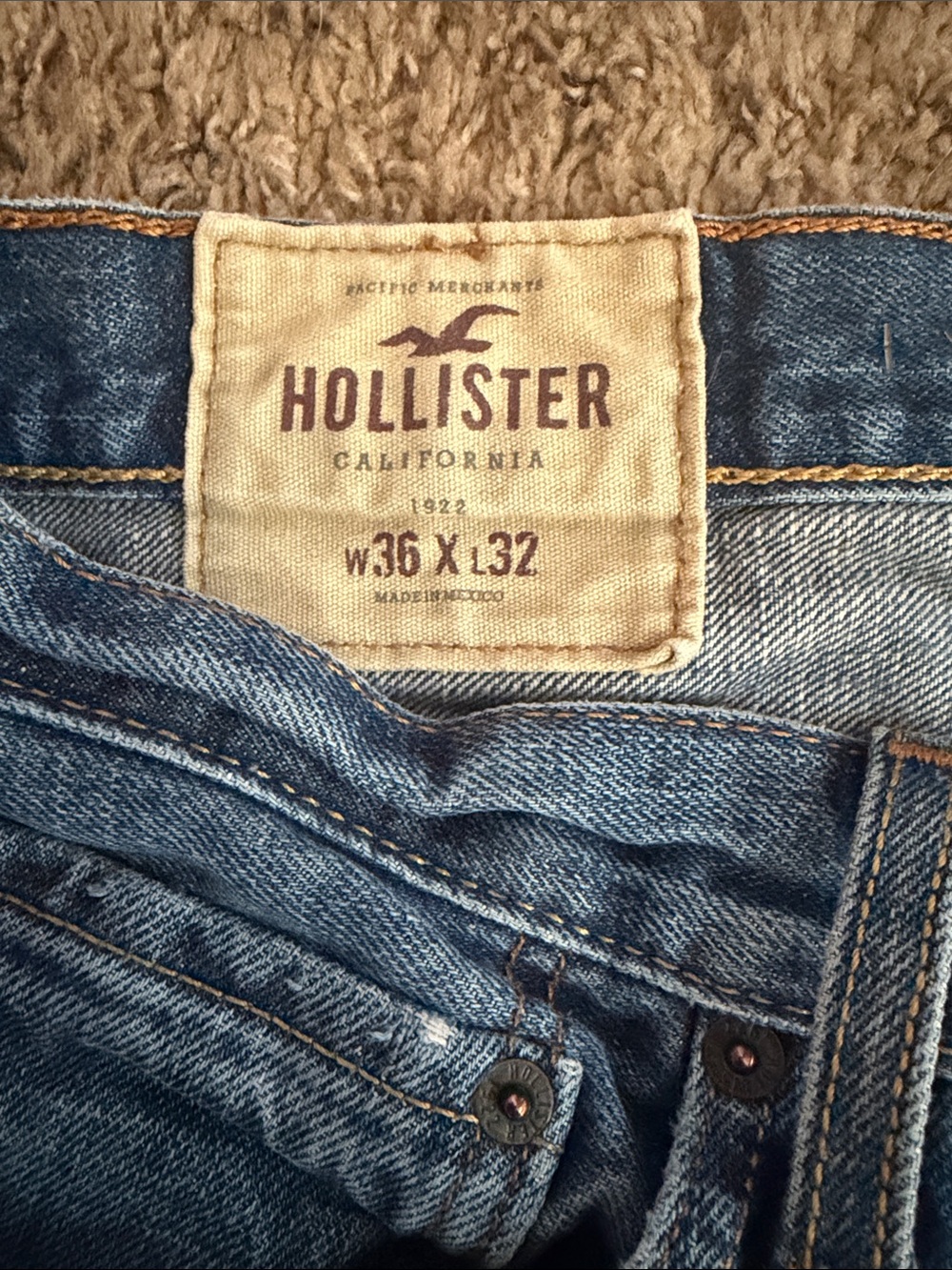 Hollister Men's Vintage Straight 36x32 Jeans - Picture 2 of 5